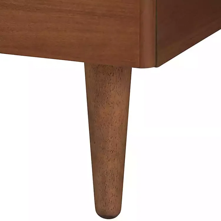 Kirklands Home Walnut Rattan Amelia Queen Bed Brown