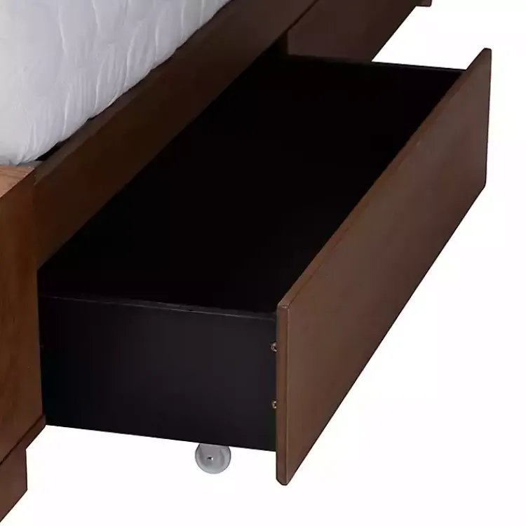 Kirklands Home Walnut Rattan Queen Storage Bed Brown Online