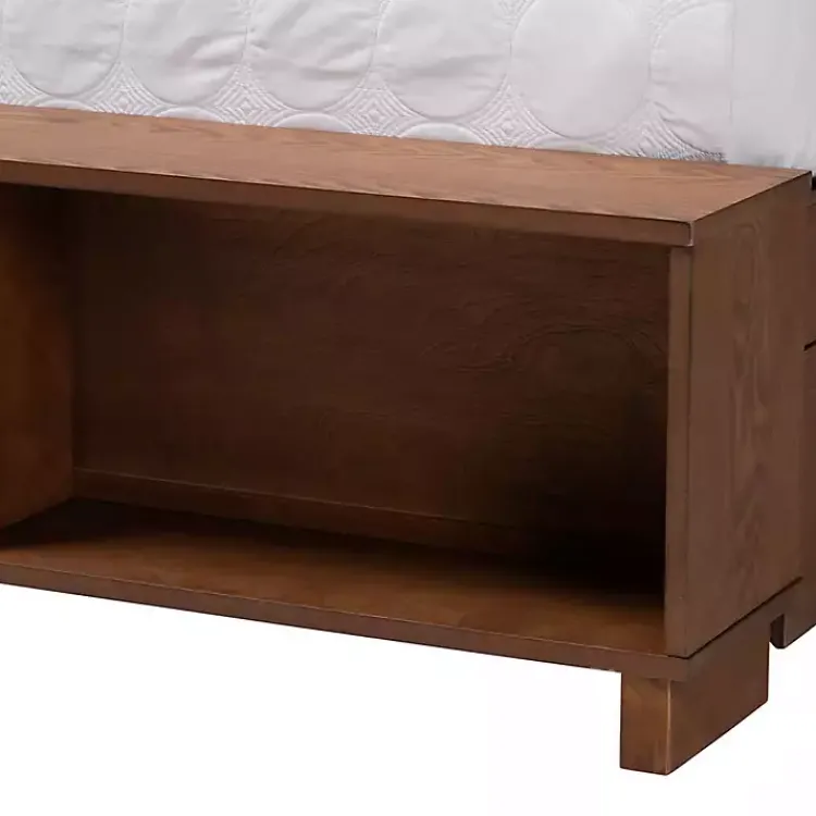 Kirklands Home Walnut Rattan Queen Storage Bed Brown Online