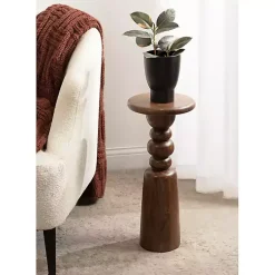 Kirklands Home Walnut Tirollo Accent Table Brown Online