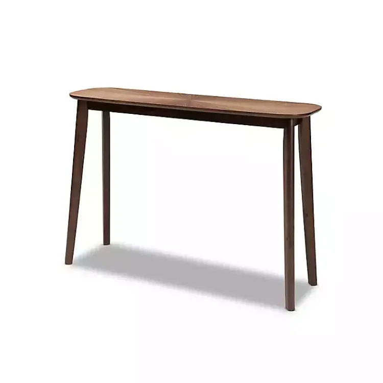 Kirklands Home Walnut Wood Frame Splayed Legs Console Brown Clearance