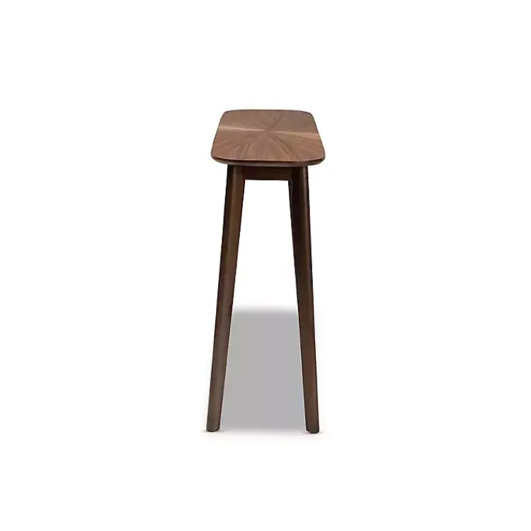 Kirklands Home Walnut Wood Frame Splayed Legs Console Brown Clearance