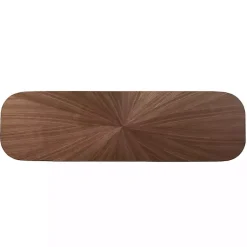 Kirklands Home Walnut Wood Frame Splayed Legs Console Brown Clearance