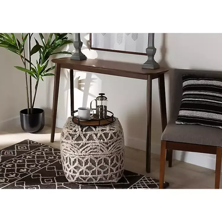 Kirklands Home Walnut Wood Frame Splayed Legs Console Brown Clearance