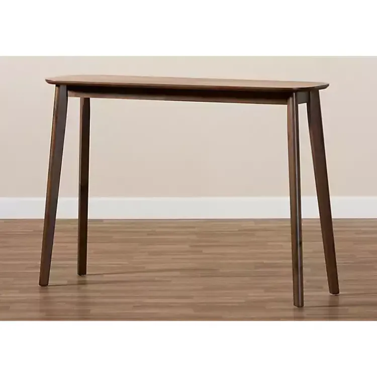 Kirklands Home Walnut Wood Frame Splayed Legs Console Brown Clearance