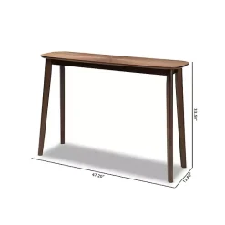 Kirklands Home Walnut Wood Frame Splayed Legs Console Brown Clearance
