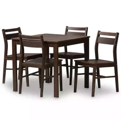 Kirklands Home Walnut Contemporary Wood 5-pc. Dining Set Outlet