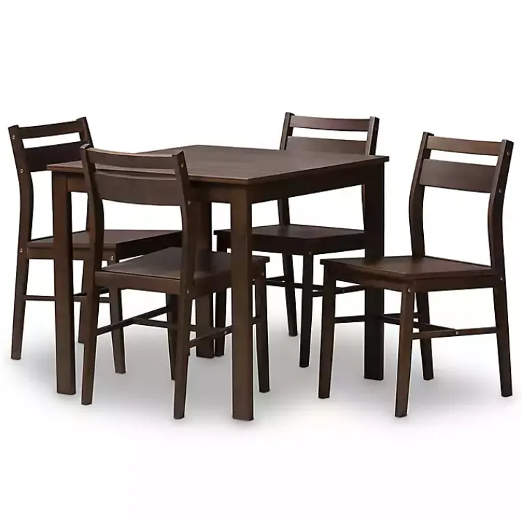 Kirklands Home Walnut Contemporary Wood 5-pc. Dining Set Outlet