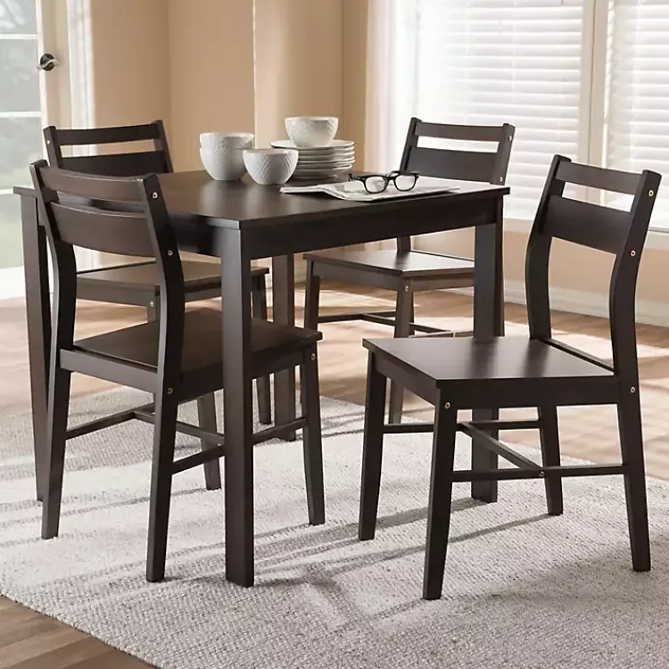 Kirklands Home Walnut Contemporary Wood 5-pc. Dining Set Outlet
