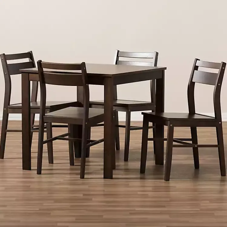 Kirklands Home Walnut Contemporary Wood 5-pc. Dining Set Outlet