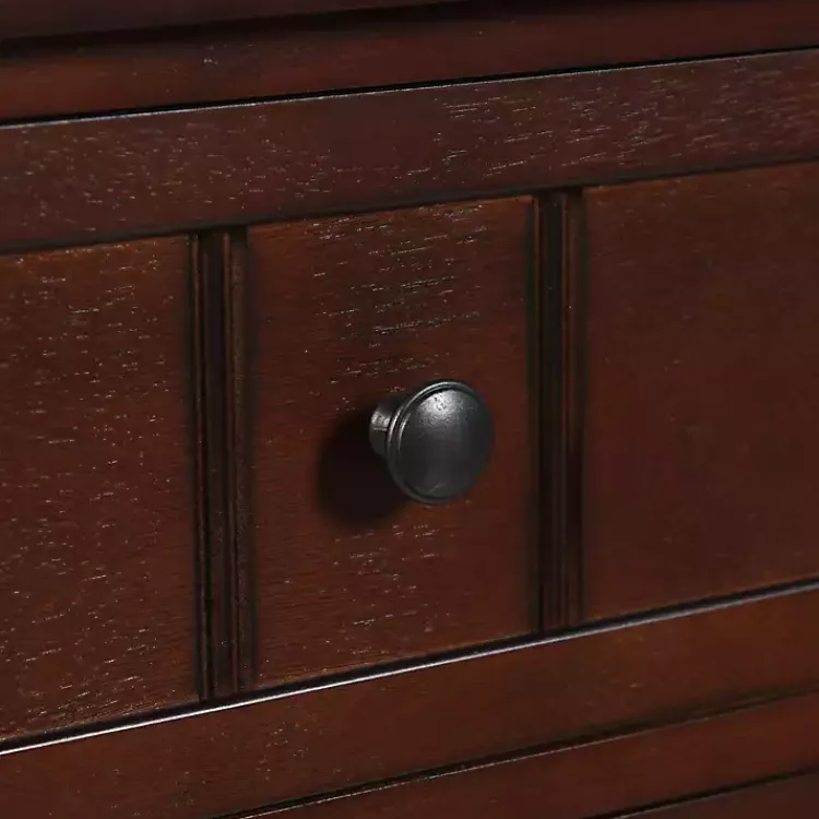 Kirklands Home Walnut 3-Drawer Winne Accent Table Brown Clearance