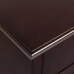 Kirklands Home Walnut 3-Drawer Winne Accent Table Brown Clearance