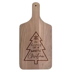 Christmas Dining & Entertaining>Kirklands Home Walnut Dreaming of a White Christmas Cutting Board Brown