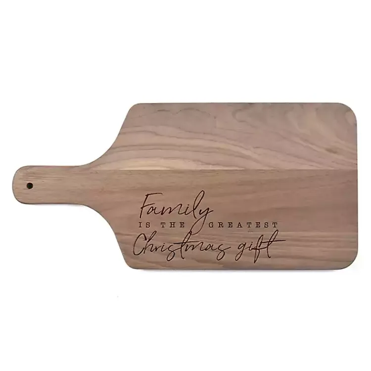 Christmas Dining & Entertaining>Kirklands Home Walnut Family is the Greatest Gift Cutting Board Brown