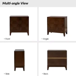 Kirklands Home Walnut Geometric Mabel 2-Door Cabinet Brown Online