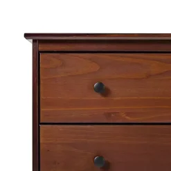 Kirklands Home Walnut Mid-Century Modern 4-Drawer Wood Dresser Brown Best