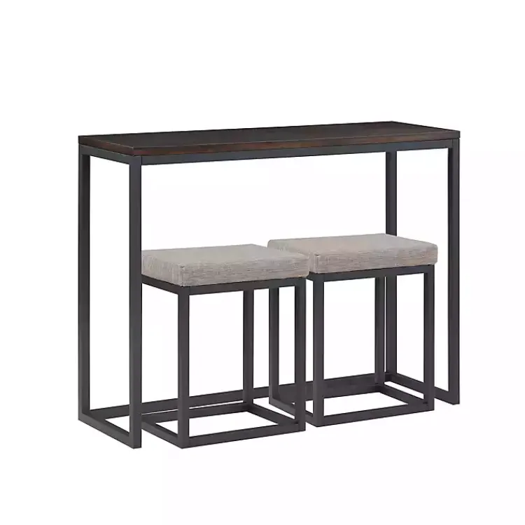 Kirklands Home Walnut Nesting Counter Table and Stools, Set of 3 Sale
