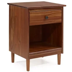 Kirklands Home Walnut One-Drawer Wood Nightstand Brown Online