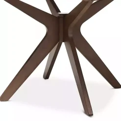 Kirklands Home Walnut Round Monte Dining Table Brown Outlet