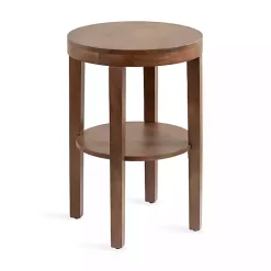Kirklands Home Walnut Round Talen Accent Table Brown Sale