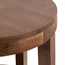 Kirklands Home Walnut Round Talen Accent Table Brown Sale