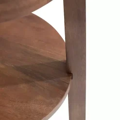Kirklands Home Walnut Round Talen Accent Table Brown Sale