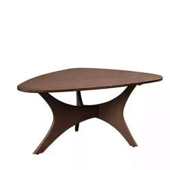 Kirklands Home Walnut Triangle Modern Coffee Table Brown Discount