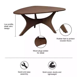 Kirklands Home Walnut Triangle Modern Coffee Table Brown Discount