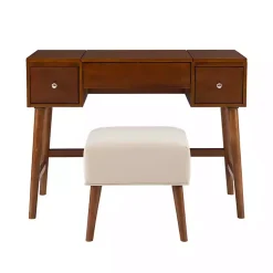 Kirklands Home Walnut Viola Flip-Top 2-pc. Vanity Set Brown Outlet