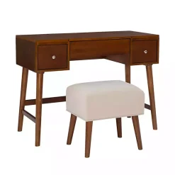 Kirklands Home Walnut Viola Flip-Top 2-pc. Vanity Set Brown Outlet