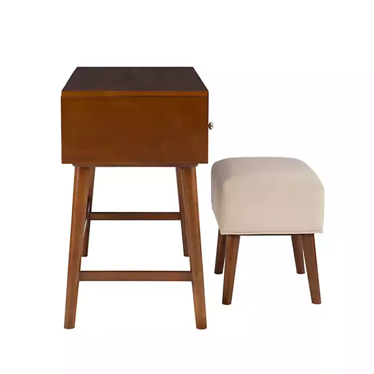 Kirklands Home Walnut Viola Flip-Top 2-pc. Vanity Set Brown Outlet