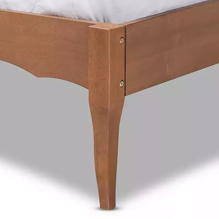 Kirklands Home Walnut Wood and Rattan King Bed Frame Brown Best