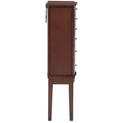 Kirklands Home Walnut Wood 6-Drawer Maddie Jewelry Armoire Brown Outlet