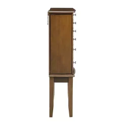 Kirklands Home Walnut Wood 5-Drawer Zinnia Jewelry Armoire Brown Hot