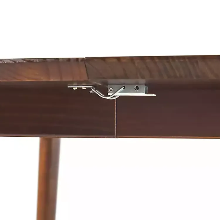 Kirklands Home Walnut Wood Oval Dining Table with Leaf Brown Outlet