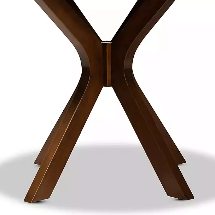 Kirklands Home Walnut Wood Round Kenji Small Dining Table Brown Best