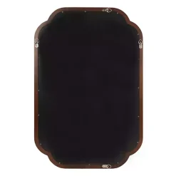 Kirklands Home Walnut Wood Scallop Wall Mirror Brown Online