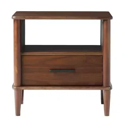 Kirklands Home Walnut Wood Spindle Leg Nightstand Brown Online