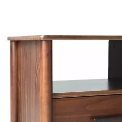 Kirklands Home Walnut Wood Spindle Leg Nightstand Brown Online
