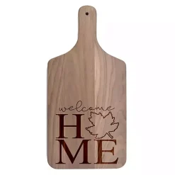 Kirklands Home Walnut Wood Welcome Home Leaf Cutting Board Brown Sale