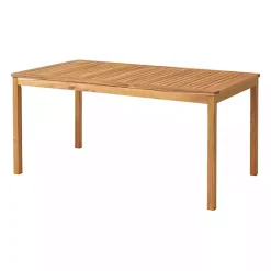 Kirklands Home Warm Acacia Wood Slatted 5-pc. Outdoor Dining Set New