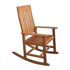 Kirklands Home Warm Acacia Wood Rocking Chair Brown Outlet