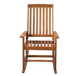 Kirklands Home Warm Acacia Wood Rocking Chair Brown Outlet