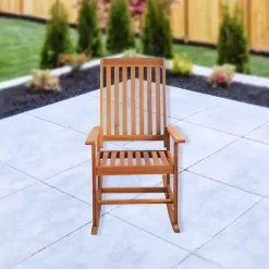 Kirklands Home Warm Acacia Wood Rocking Chair Brown Outlet