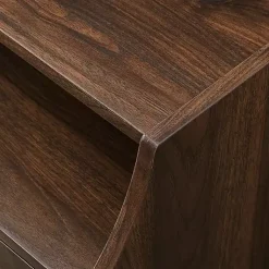 Kirklands Home Warm Brown Curved Top Nightstand Table Outlet