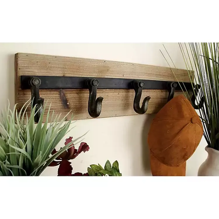 Kirklands Home Warm Brown Industrial Iron Wall Hooks Online