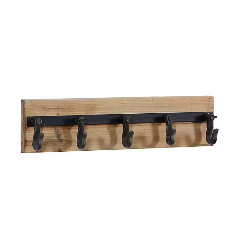 Kirklands Home Warm Brown Industrial Iron Wall Hooks Online