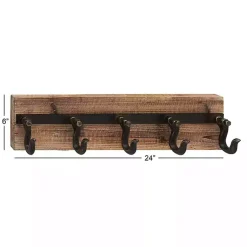 Kirklands Home Warm Brown Industrial Iron Wall Hooks Online