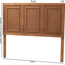 Kirklands Home Warm 3-Panel Wood Full Headboard Brown Best