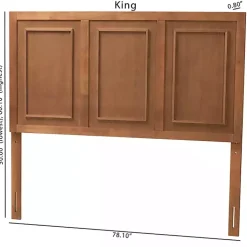Kirklands Home Warm 3-Panel Wood Full Headboard Brown Best